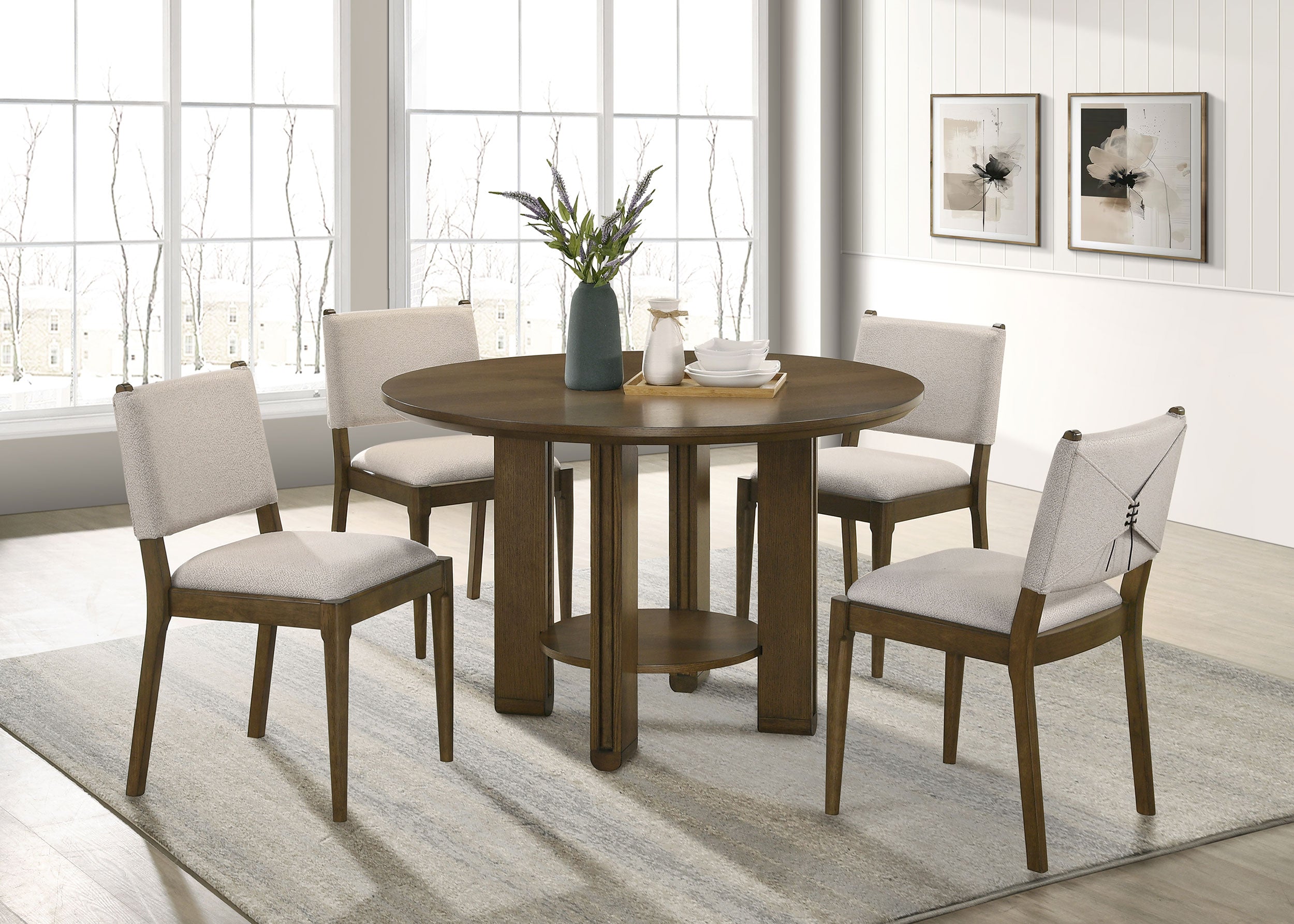 Wood Dining Room Table Set Brown PRE ORDER