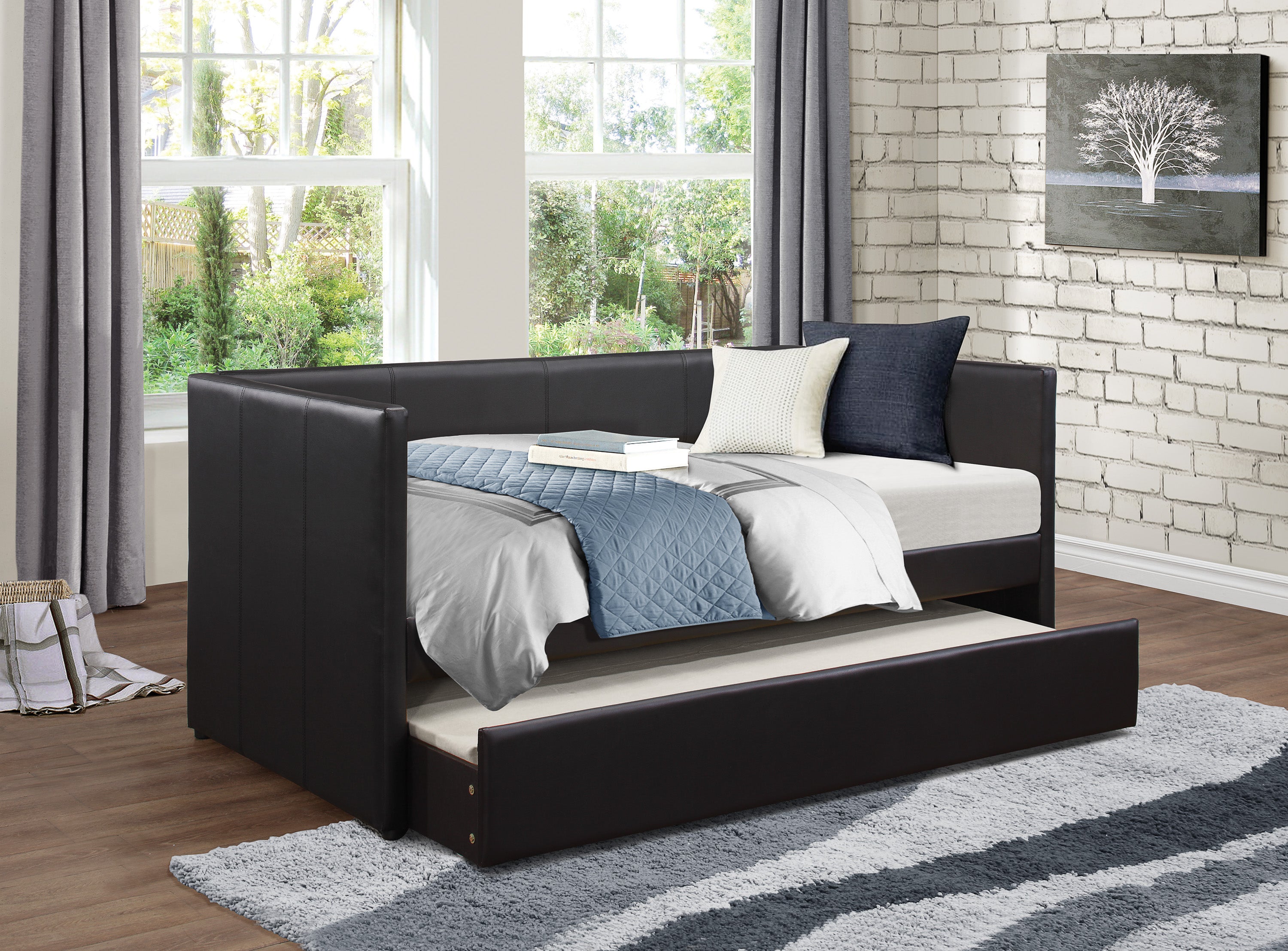 Adra Daybed w/ Trundle - Black
