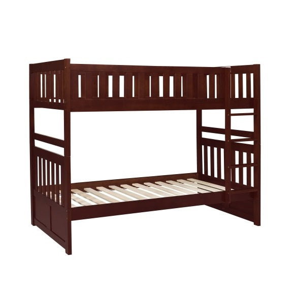 Rowe Twin/Twin Bunkbed - Dark Cherry