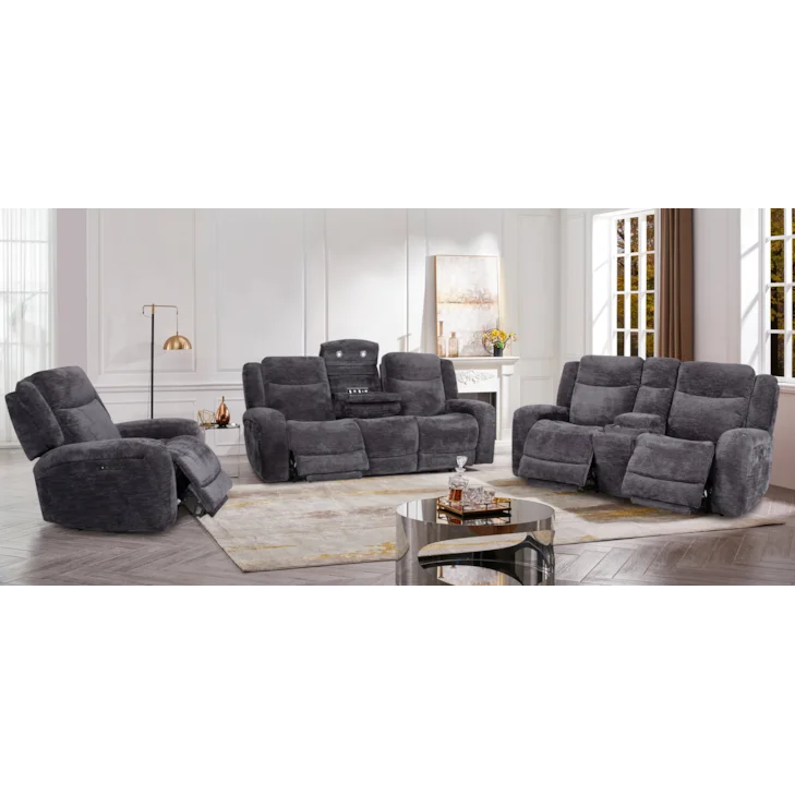 Power Reclining Sofa w/drop-down table