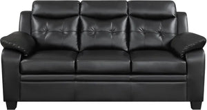 Black Leatherette Sofa