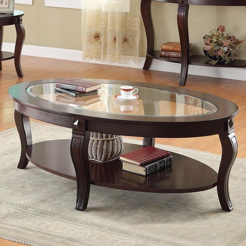 Oval Glass Coffee Table