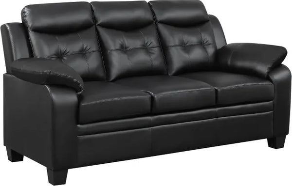 Black Leatherette Sofa
