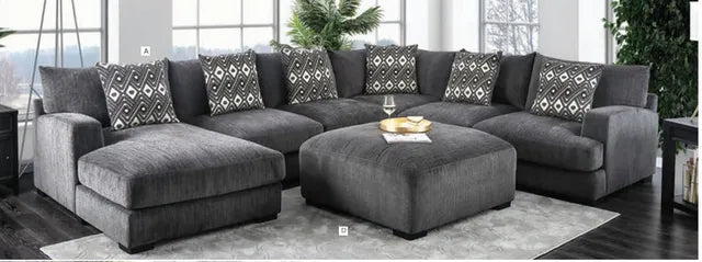 Gray U-Shaped Sectional RIGHT/LEFT CHAISE