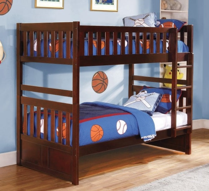 Rowe Twin/Twin Bunkbed - Dark Cherry