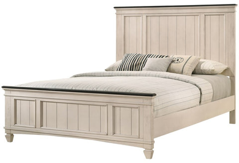 Weathered White Queen Bed