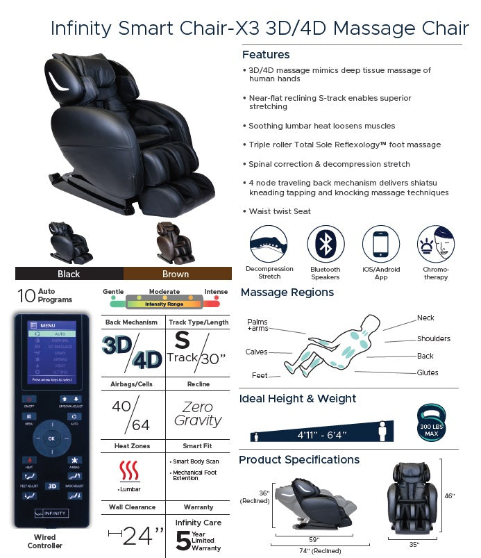 Infinity Smart Chair X3 3D/4D Massage Chair